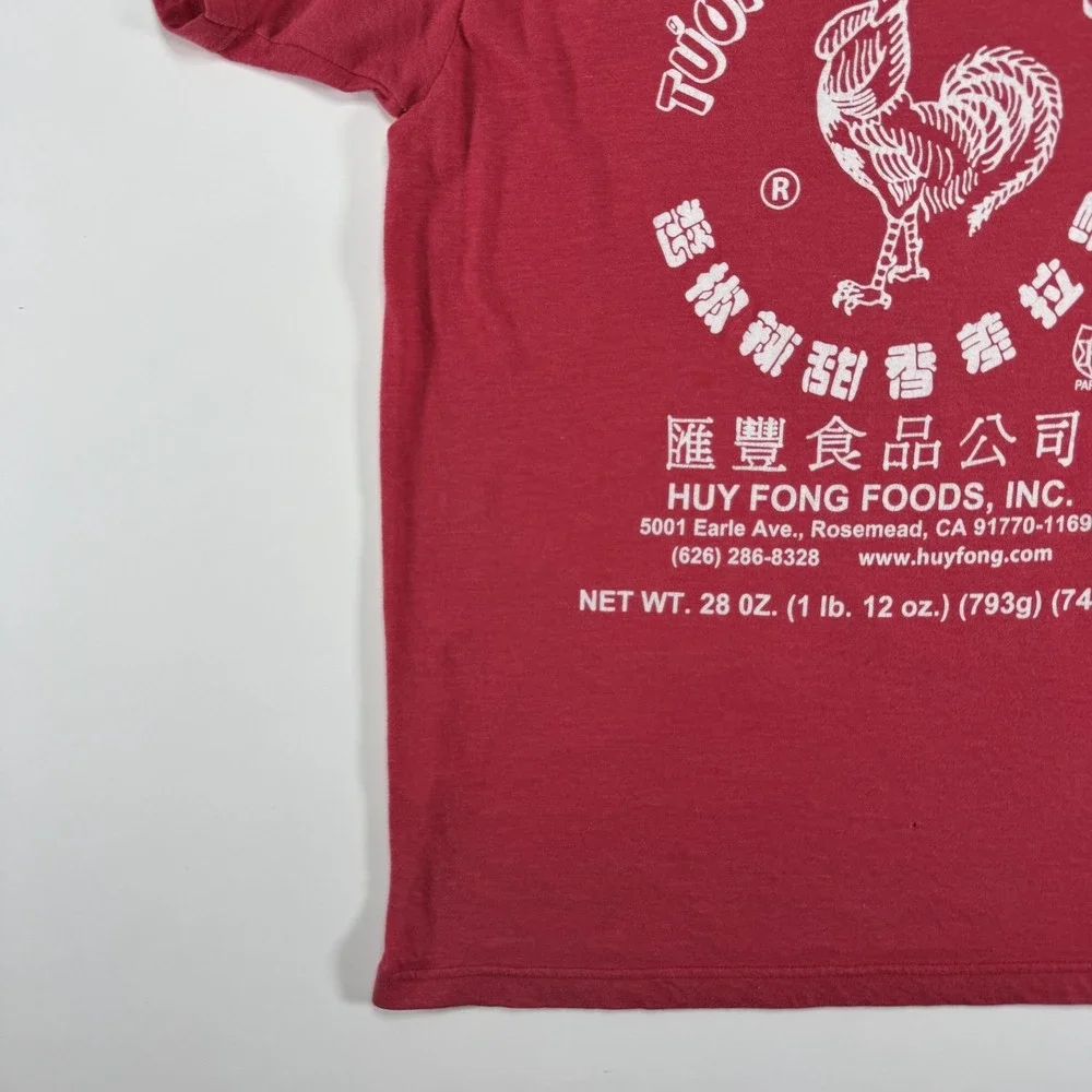 Ripple Junction Sriracha Hot Chili Sauce T-Shirt Adult Medium Red Huy Fong Foods